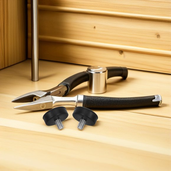 OULII 12Ud Protectores De De Goma Con Tornillo Para Muebles Con Amortiguación Y Antideslizante