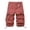 Watermelon Red, variant on WREESH Men's Cargo Shorts Casual Fashion Solid Shorts with Multi-Pocket Button Zipper Elastic Waist Shoort Shorts Outdoor Workout Shorts Black