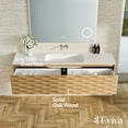 thumbnail image 3 of Eviva Oahu 55 Inch Wall Mount Oak Vanity with Solid Surface Integrated Sink, 3 of 6