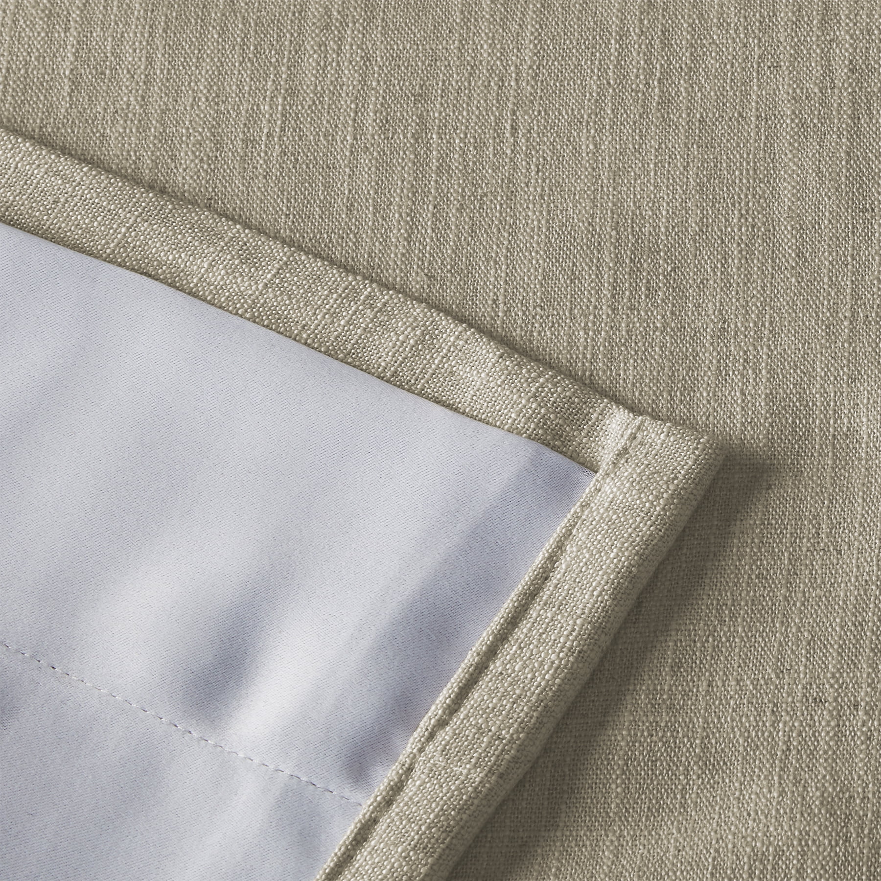 TWOPAGES Textured Linen Drapery 84 W X 63 L Inches Blackout Pinch Pleat Curtain Window Treatment for Guest Room, 1 Panel, Grey Beige