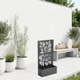 thumbnail image 2 of BAYUELSWU Metal Planter Box with Trellis, Outdoor Raised Garden Bed, Elevated Planter for Garden, Patio, Balcony (Black), 2 of 7