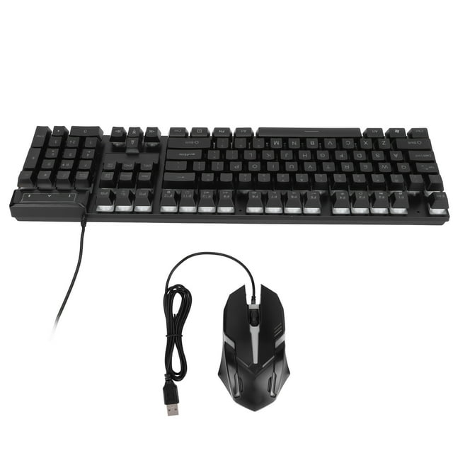 Combo de teclado y ratón, ratón de juego y teclado keycap de teclado ergonómico Enchufe y reproducir respompsa rápida retroiluminaciónica para el hogar para la deicina