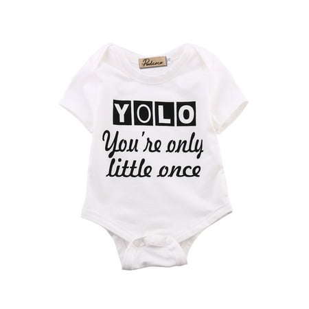 

Woshilaocai Newborn Infant Baby Short Sleeve Romper Summer Letter Print O Neck Jumpsuit Casual Clothes