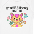 thumbnail image 4 of Inktastic My Nana and Papa Love Me with Cute Kitten and Flowers Boys or Girls Baby Bodysuit, 4 of 5