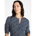 thumbnail image 2 of Time and Tru Women’s Empire Waist Top with Puff Sleeves, Sizes XS-XXXL, 2 of 5