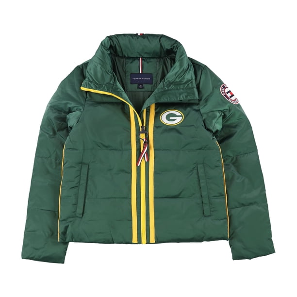 Tommy Hilfiger Mujer Green Bay Packers Puffer Chaqueta pac S