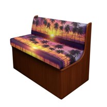 Uorisanigo RV Dinette Cushion Covers Stretchable Couch Cover Camper Seat Cushion Slipcovers - Camper Accessories Sofas Loveseat Sofa Chair Cover for RV Car Bench(Hawaiian Sunset Palm Tree)