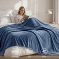 thumbnail image 4 of U by Bedsure Fleece Blanket Queen Blanket Mineral Blue - Soft Lightweight Plush Fuzzy Cozy,90x90 inches, 4 of 10