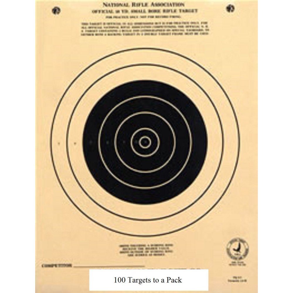 Official 50 Yard Small Bore Target Rifle Target (TQ3/1) 100 Pack, By