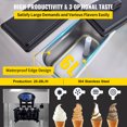 thumbnail image 3 of KFFKFF 2200W Commercial Soft Ice Cream Maker 3 Flavors 5.3 to 7.4 Gallons Per Hour Nighttime Pre-Cooling Self-Cleaning LCD Panel Suitable for Restaurant Snack Bars, 3 of 9