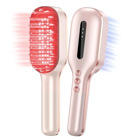 CNV 3-in-1 Handheld Scalp Massager Comb with Red & Blue Light Therapy, Vibrating Rechargeable Portable Scalp Care Device for Home Relaxation & Daily Hair Care Routine ﻿