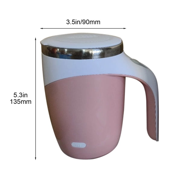 Pisexur Batería de cocina Taza de agitación automática de acero inoxidable, taza magnetizada perezosa, taza magnética automática, taza de café portátil, se puede impr para la cocina del hogar