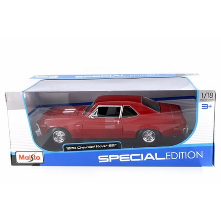 1970 Chevy Nova SS, Red - Maisto 31132RD - 1/18 Scale Diecast Model Toy (Best Chevy Nova Year)