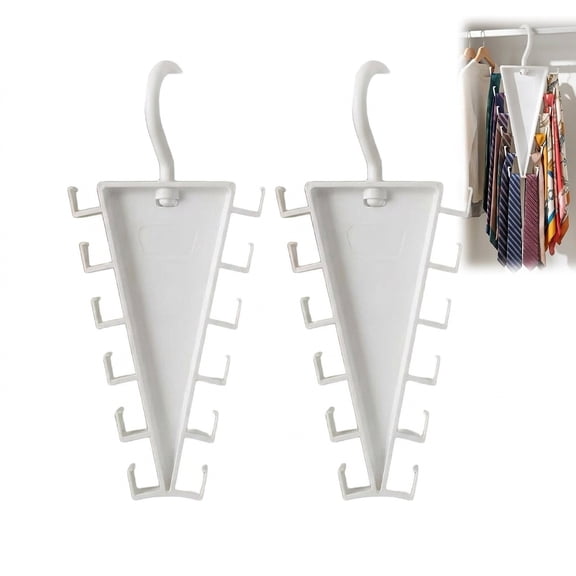V-Shaped Double-Sided Closet Organizer Hanger, 360° Rotatable Space-Saving Hanger Rack with 12 Hooks for Pants, Hats, Bags & Room Essentials