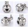 thumbnail image 3 of Butterfly Valve Clamp Manual Quick Release Valve Sanitary Stainless Valve Sanitary Manual Vacuum Butterfly Valve, Stainless Steel Clamp Type Quick Clamp Butterfly Valve, 1PCS SS304, 3 of 5