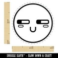thumbnail image 2 of Kawaii Cute Suspicious Smile Self-Inking Rubber Stamp Ink Stamper - Yellow Ink - Mini 1/2 Inch, 2 of 7