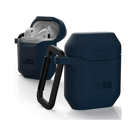 UAG Compatible with Airpods (1st & 2nd Gen) Case Full-Body Protective Soft-Touch Silicone Case with Detachable Carabiner Standard Issue Silicone_001 Mallard
