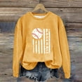 thumbnail image 4 of Sales Today Clearance Oversized Crewneck Sweatshirt Women Women's Baseball Printed Crew Neck Multi Color Multi Size Crew Neck Hoodless Long Sleeve Sweatshirt, 4 of 5