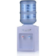 WSYW Top Loading Water Cooler Dispenser Mini Desktop Electric Hot Cold Water Dispenser for 2 to 5 Gallon Bottles Automatic Drinking Machine White