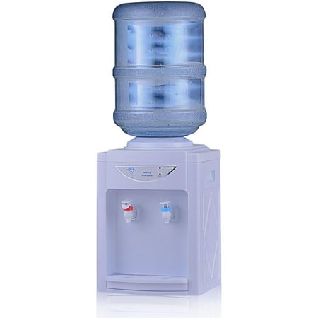 WSYW Top Loading Water Cooler Dispenser Mini Desktop Electric Hot Cold Water Dispenser for 2 to 5 Gallon Bottles Automatic Drinking Machine White