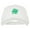 White, variant on St. Patrick's Day Four Leaf Clover Embroidered Solid Cotton Low Cap - Kelly OSFM