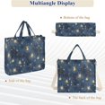 thumbnail image 6 of FORMRS Womens Corduroy Tote Bag Crossbody Shoulder Purse Handbag with Detachable Strap, Blue Firefly Pattern, 6 of 7