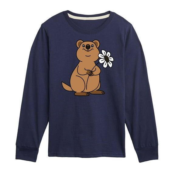 Quokka Flower  - Toddler And Youth Long Sleeve Graphic T-Shirt