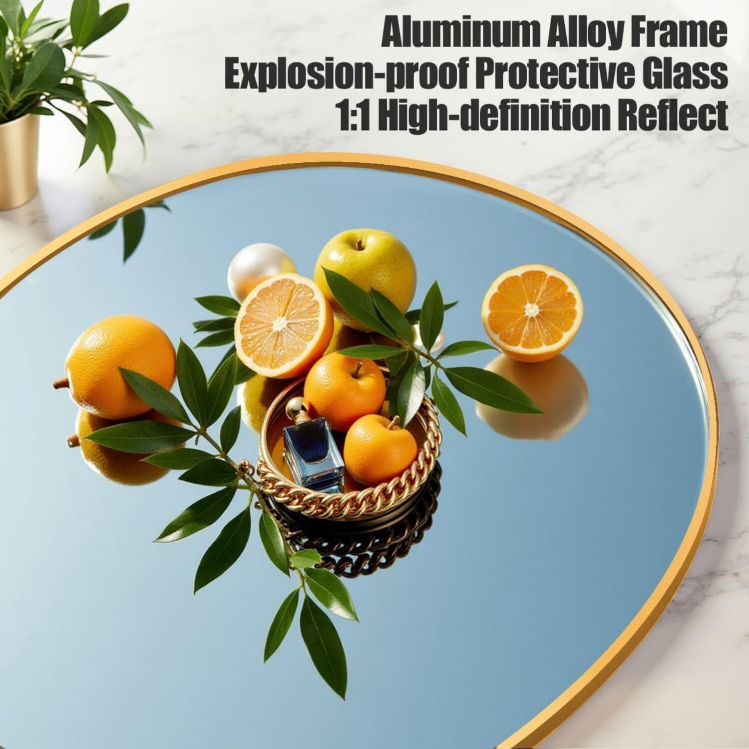 Easy4Home 56"x21" Arched Full Length Mirror Freestading Full Body Floor Mirror, Gold