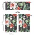 thumbnail image 6 of Pioneer Kitchen Curtains and Valance Set 36 Inch Tier Floral Print 3 Pieces Set Dining Room Small Curtain Drapes Cafe Curtains Valance for Home Decor Rod Pocket, 6 of 6