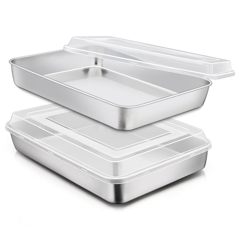 Vesteel Stainless Steel Baking Pan Set, 12.2" x 9.5", Set of 2 photo 1