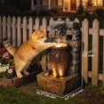 thumbnail image 2 of Rustic Urn Outdoor Water Fountain with 6 LED Lights, Adjustable 3-Speed Flow Resin Garden Water Feature, Weatherproof Decorative Fountain for Patio, Backyard and Garden Decor, 2 of 7