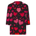 thumbnail image 5 of Gkeoshab Summer Tops Women's Fashion Long Sleeve Soft Top with Romantic Heart Print Perfect for Valentine's Day Black XL Cute Summer Tops, 5 of 5