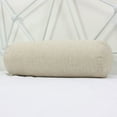 thumbnail image 4 of Btomtd 23.6x5.9 in Cylindrical Pillowcase Solid Color Pillow Cover Linen Look Pillowcase Candy Shape Pillow Cover Thick Bolster Pillowcase, Beige, 4 of 6