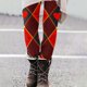 thumbnail image 3 of TaTaai Women's Valentine Print Casual Yoga Leggings, Valentine's Day Gift, Daily Home Activewear Leggings Gift, 3 of 6