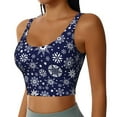 thumbnail image 2 of Pofeuu Snowflakes2 Print Sports Bra for Women Sexy Vest Yoga Running Gym Fitness Crop Bras Tops-Large, 2 of 8