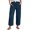 Navy, variant on GTEYOIJN Wide Leg Jeans for Women Trendy High Waisted Flare Jeans Cropped Denim Pants Stretchy Baggy with Patch Pockets