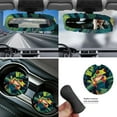 thumbnail image 5 of Yuyamidu Frog Car Seat Cover Full Set of 14 Palm Leaves Steering Wheel Cover Seat Belt Covers Car Center Control Cover Gabage Bag Rearview Mirror Cover Handbrake Cover Set Coasters, Green, 5 of 7