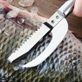 thumbnail image 4 of Mrmaere 2-in-1 Stainless Steel Fish Descaler and Gutting Knife, Ergonomic Fish Scaler and Belly Planing Knife, Multipurpose Kitchen Fish Cleaning Tool with Thick Blade Silver, 4 of 9