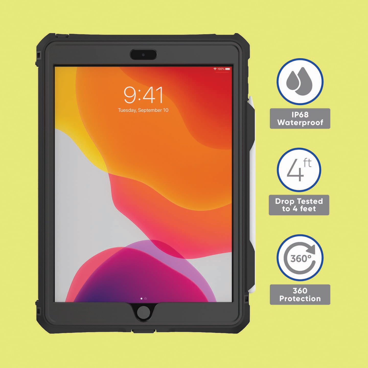 onn. Waterproof Tablet Case for 10.2" iPad (7th Gen, 2019) Walmart