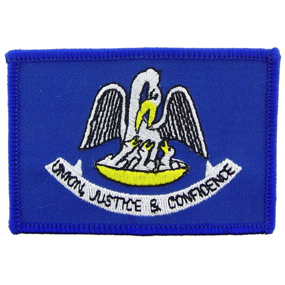 Louisiana State Flag Patch 2 1/2" x 3 1/2"