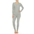 thumbnail image 1 of White Mark Women's Waffle Pajama Set, 1 of 6