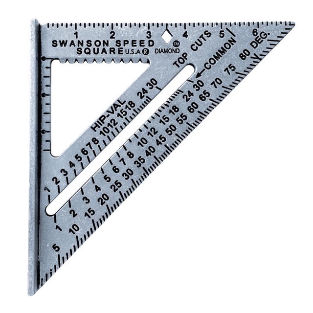 Speed Square Swanson, aluminio, 18,4 cm de largo x 2,5 cm de alto, gris