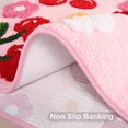 thumbnail image 4 of Alfombra de baño Anybar Cute Cherry de microfibra rosa, 4 of 6