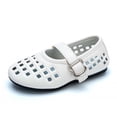 thumbnail image 6 of Viluyesy Girls Mary Jane Sandals Kids Summer Hollow Out Closed Toe Adjustable Strap Shoes White Size 11.5 Little Kids, 6 of 7