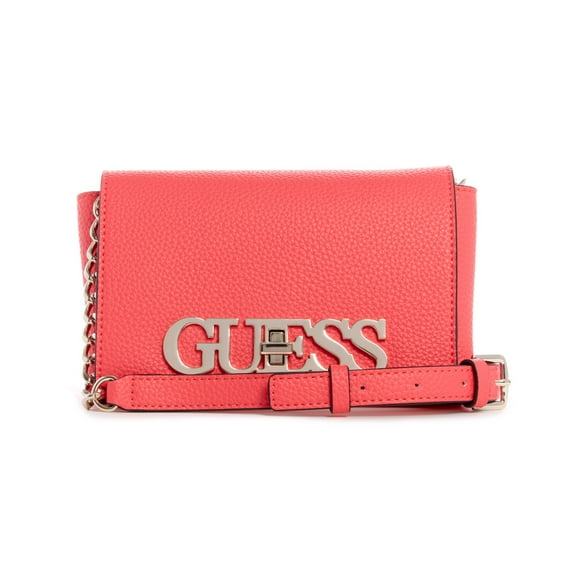 Guess Women's Uptown Chic Mini Crossbody Flap Cross Body Bag - Coral