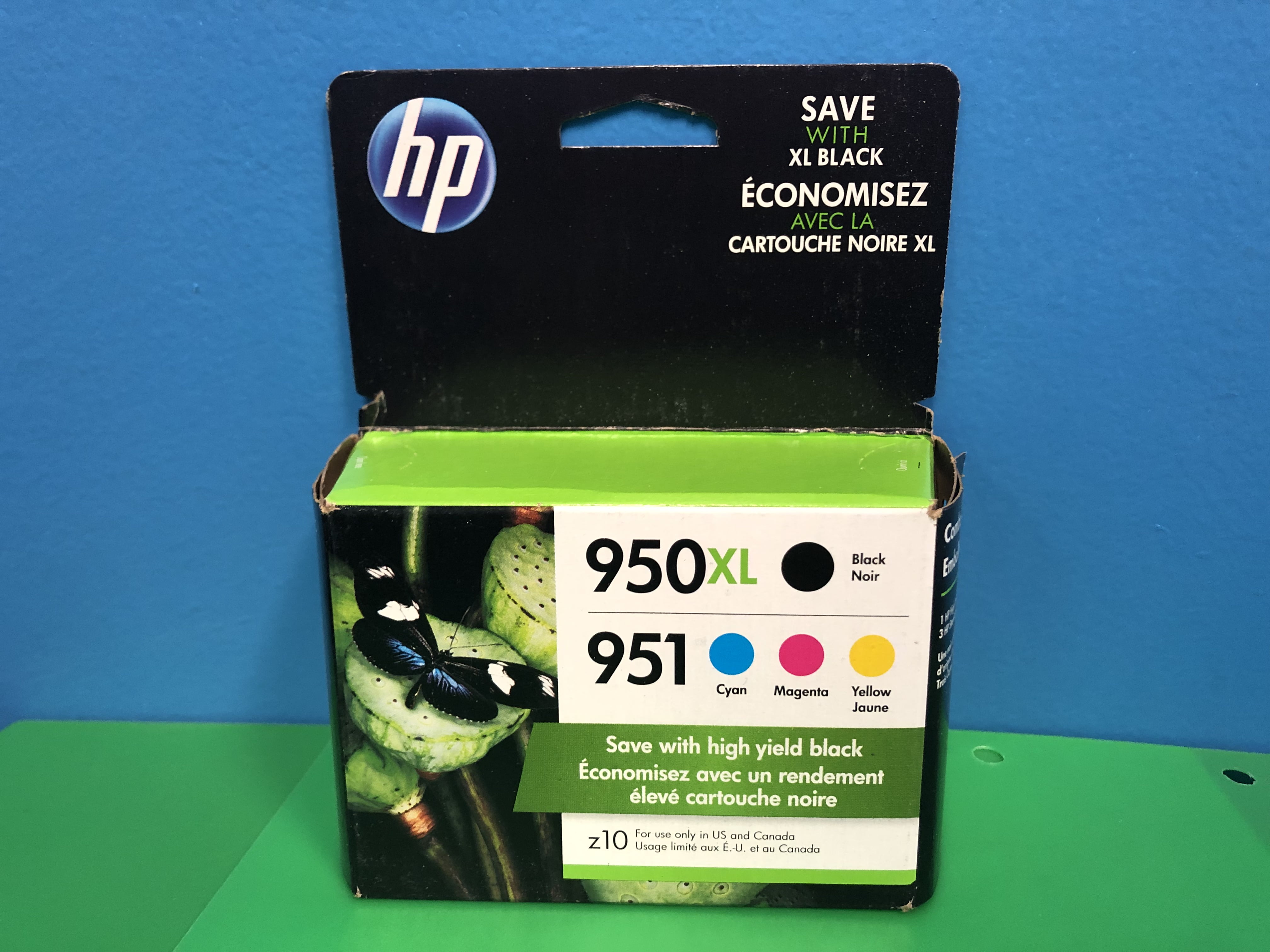 Original 950XL High Yield Black and 951 Tricolor Ink Cartridges, 4