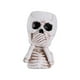 thumbnail image 2 of Macetas de flores con forma de calavera para Halloween, adornos decorativos, macetas de exterior pintadas a mano con la frase "No escuches, no digas, no veas"., 2 of 5