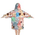 thumbnail image 2 of Cartoon Dog Blanket Hoodies for Kids 6-13YR Oversize Wearable Blanket Hoodies for Boys Girls Teens, 2 of 7