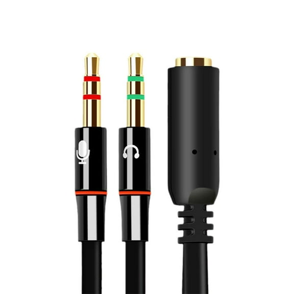 Headphone Splitter For Computer 3.5mm Female to 2 Mic Headphone 3.5mm Male L3B3