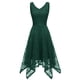 thumbnail image 2 of Vestidos Para Mujer Vestidos de Invitados de Boda Con Cuello en V Encaje Bloque de Color Drapeado Patchwork Lindo Vestido Formal de Fiesta de Noche Odeerbi ODB147161, 2 of 4